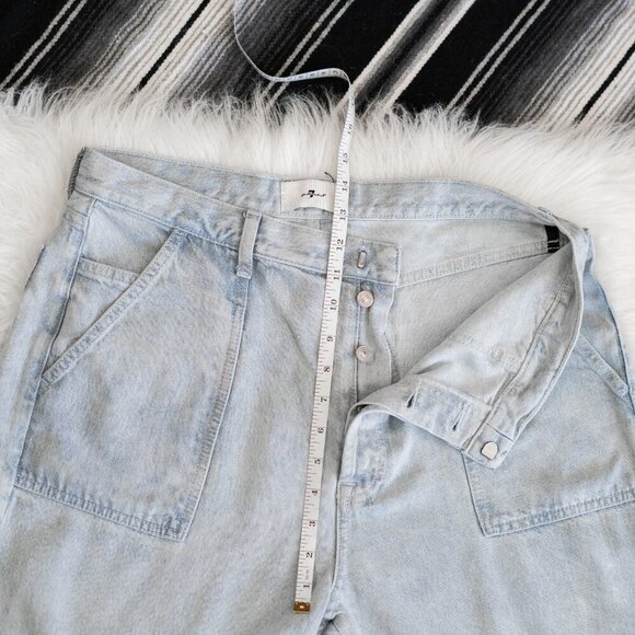 7 FOR ALL MANKIND 74AM LUSTRE EASY STRAIGHT LYOCELL DENIM JEANS SZ 31 - Picture 8 of 12